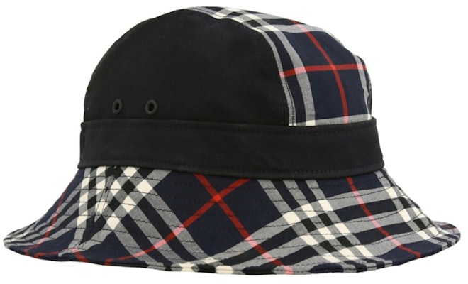 Burberry Check Print Bucket Hat Navy Buy Burberry Check Print Bucket Hat Navy