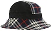 Buy Burberry Check Print Bucket Hat Navy