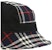 Burberry Check Print Bucket Hat Navy