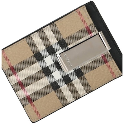 Burberry Check Print Card Holder Beige Order Burberry Check Print Card Holder Beige