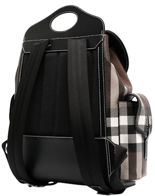Burberry Check Print Double Buckle Backpack Dark Birch Brown/Black Order Burberry Check Print Double Buckle Backpack Dark Birch Brown/Black