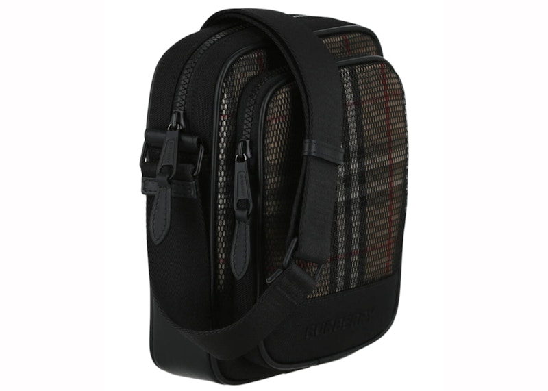 Order Tas Selempang Jaring Motif Kotak Burberry Beige