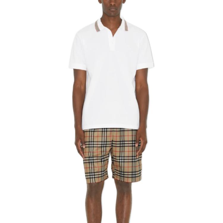 Sizing 博柏利格纹中腰直筒休闲短裤 米色. 80264691