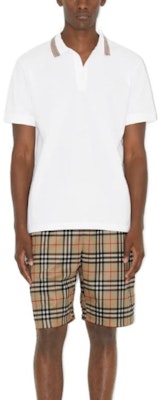 博柏利格纹中腰直筒休闲短裤 米色. 80264691 Sizing 博柏利格纹中腰直筒休闲短裤 米色. 80264691