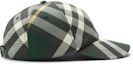 Shop Burberry Check Print Polyester Cotton Cap Multicolor 80826691