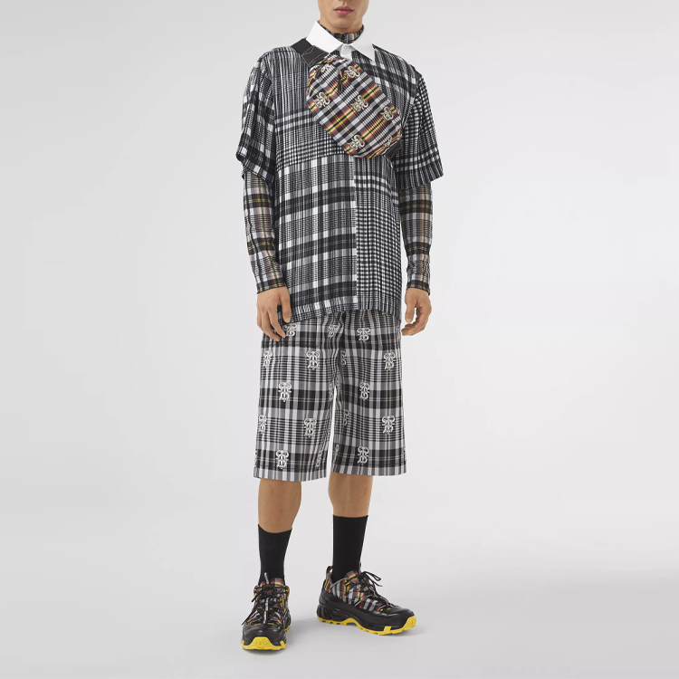 Burberry Check Print Short Sleeve Polo Shirt Black Unisex SS21 80420801 圖 3