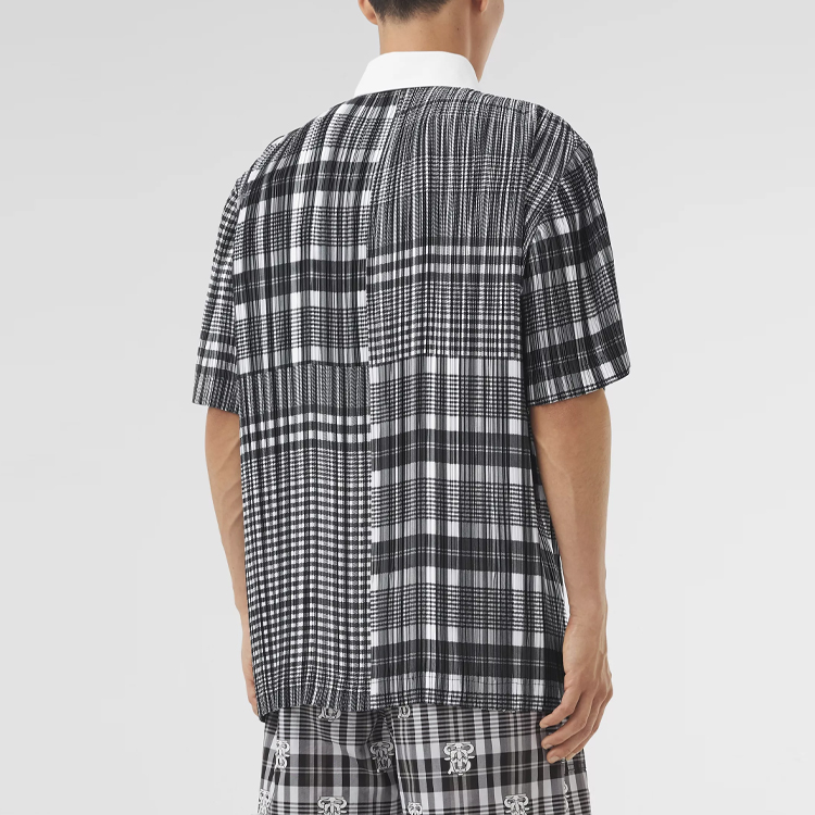 Burberry Check Print Short Sleeve Polo Shirt Black Unisex SS21 80420801 圖 6
