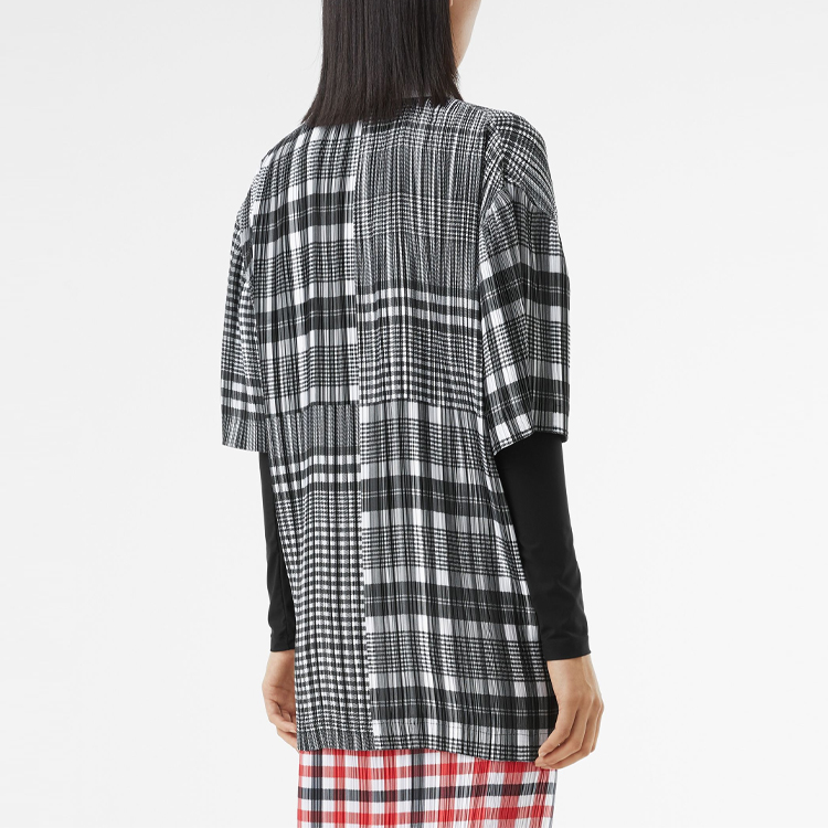 Burberry Check Print Short Sleeve Polo Shirt Black Unisex SS21 80420801 圖 7
