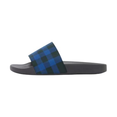 Burberry Check Print Slippers 'Blue Black'