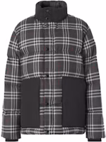 Order Burberry Jaket Puff Corak Kot Musim Sejuk Abu-abu Arang Fesyen Slim Fit. 80454991