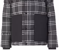 Sizing Burberry Jaket Puff Corak Kot Musim Sejuk Abu-abu Arang Fesyen Slim Fit. 80454991