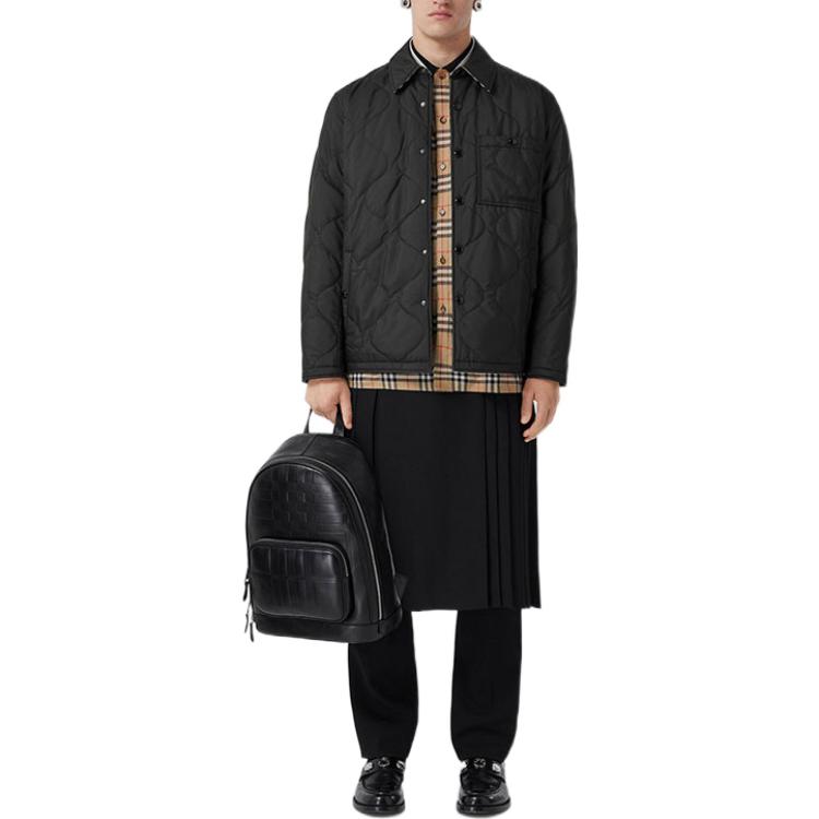 Burberry Check Reversible Jacket Style Long Sleeve Shirt Black 80491391 圖 7