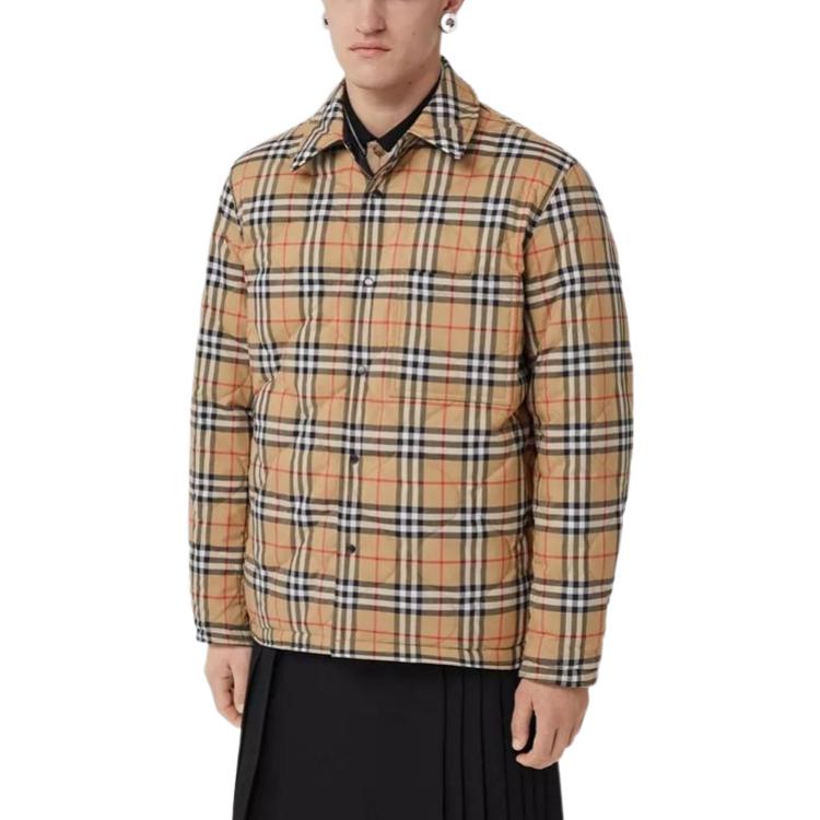 Burberry Check Reversible Jacket Style Long Sleeve Shirt Black 80491391 圖 8