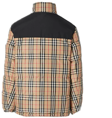 Burberry Check Reversible Stand Collar Down Jacket Beige 80188621 Lookbook Burberry Check Reversible Stand Collar Down Jacket Beige 80188621