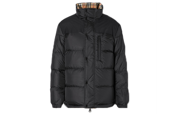 Burberry Check Reversible Stand Collar Down Jacket Beige 80188621 圖 4