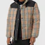 Sizing Burberry Check Reversible Stand Collar Down Jacket Beige 80188621