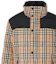 Cheap Burberry Check Reversible Stand Collar Down Jacket Beige 80188621
