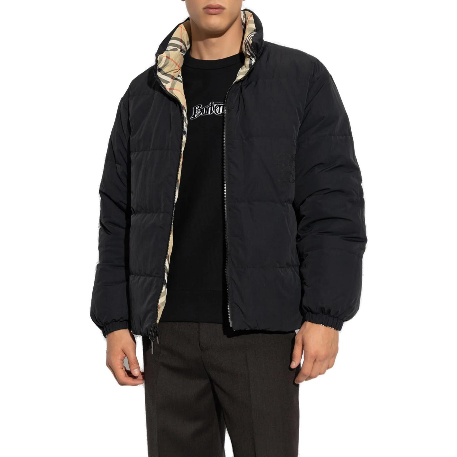 Burberry Check Reversible Zip-Up Jacket Beige  Outerwear. 80960951 圖 4