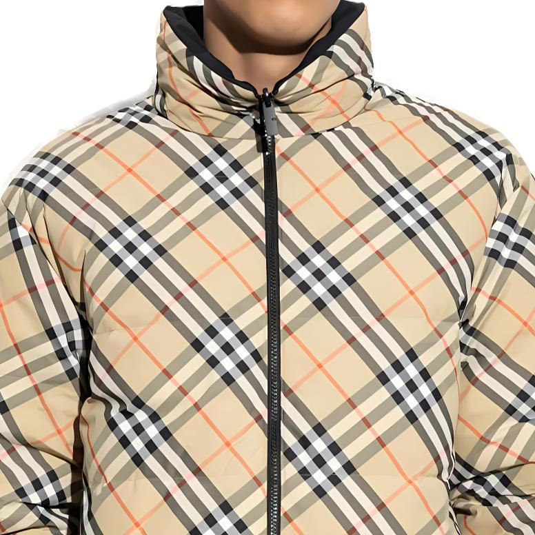 Burberry Check Reversible Zip-Up Jacket Beige  Outerwear. 80960951 圖 7