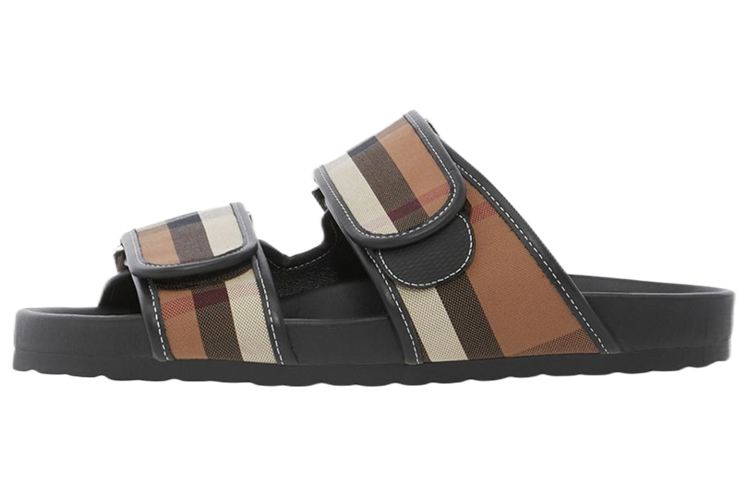 Burberry Check Sandals Birch Brown Black 80558231