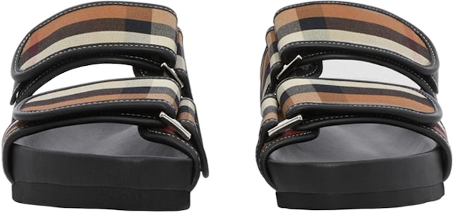 バーバリーチェック サンダル バーチブラウン/ブラック 80558231 Lookbook バーバリーチェック サンダル バーチブラウン/ブラック 80558231