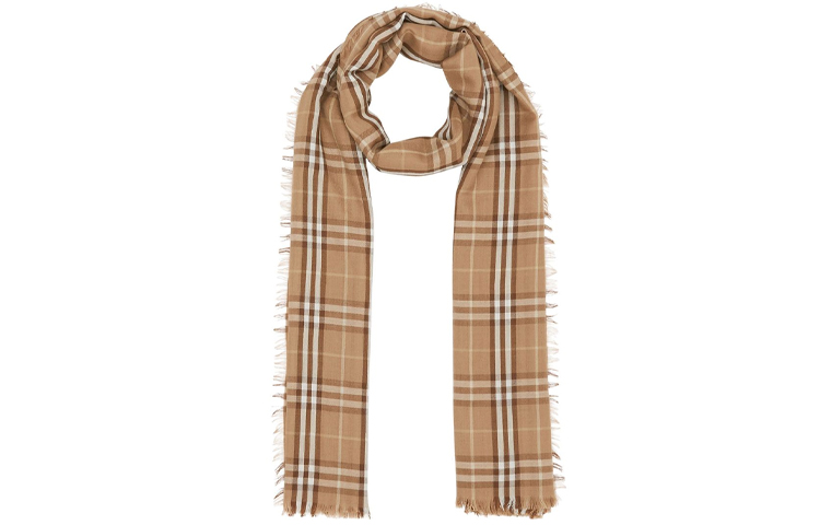 Burberry Check Scarf in Dark Khaki 8021745 圖 2