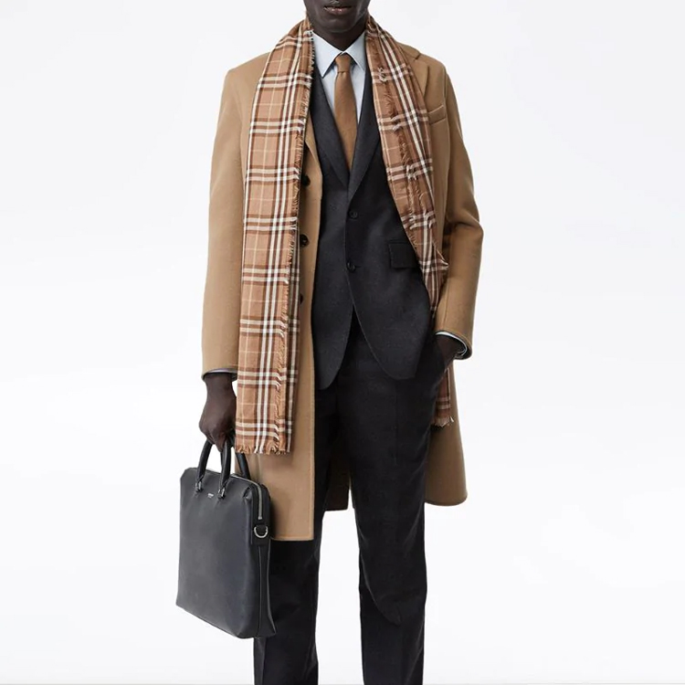 Burberry Check Scarf in Dark Khaki 8021745 圖 4