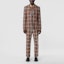 Lookbook Burberry Check Single-Breasted Long Sleeve Blazer Deep Birch Brown 80482071