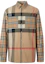 Buy Kemeja Lengan Panjang Burberry Check Single-Breasted dalam Vintage Beige 80322681