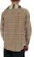 Shop Kemeja Lengan Panjang Burberry Check Single-Breasted dalam Vintage Beige 80322681