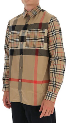 Kemeja Lengan Panjang Burberry Check Single-Breasted dalam Vintage Beige 80322681 Purchase Kemeja Lengan Panjang Burberry Check Single-Breasted dalam Vintage Beige 80322681