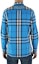 Shop Burberry Check Single-Breasted Pocket Long Sleeve Shirt Blue Shirt. 40153451