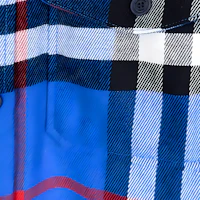 Sizing Burberry 經典格紋單排扣長袖襯衫 藍色襯衫 40153451