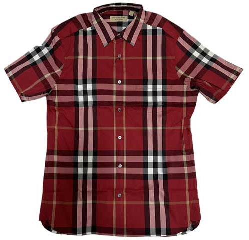 burberry-check-single-breasted-short-sleeve-casual-shirt-red-40454781