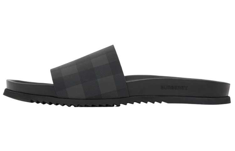 Burberry Check Slide Cloud Grey Black
