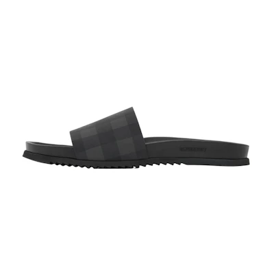 Burberry Check Slide Cloud Grey Black