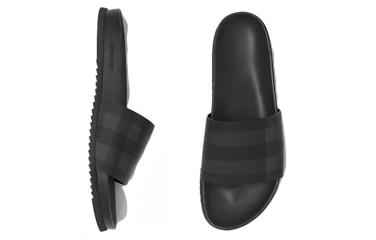 Burberry Check Slide Cloud Grey Black 圖 3