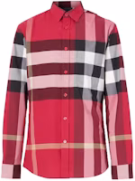 Order Baju Burberry Check Stretch Cotton Poplin Merah Terang. 80048301