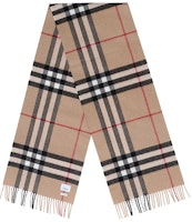 Burberry Check Striped Cashmere Scarf Unisex Couple Style Camel Color 80155271 Burberry Check Striped Cashmere Scarf Unisex Couple Style Camel Color 80155271