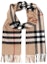 Shop Burberry Check Striped Cashmere Scarf Unisex Couple Style Camel Color 80155271