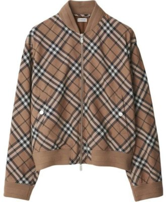 Burberry Check Wool Blend Harrington Jacket Brown Zip-Up Coat. 80929631 Order Burberry Check Wool Blend Harrington Jacket Brown Zip-Up Coat. 80929631