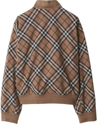 Burberry Check Wool Blend Harrington Jacket Brown Zip-Up Coat. 80929631 Lookbook Burberry Check Wool Blend Harrington Jacket Brown Zip-Up Coat. 80929631