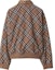 Lookbook Burberry Check Wool Blend Harrington Jacket Brown Zip-Up Coat. 80929631