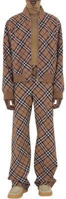 Burberry Check Wool Blend Harrington Jacket Brown Zip-Up Coat. 80929631 Shop Burberry Check Wool Blend Harrington Jacket Brown Zip-Up Coat. 80929631