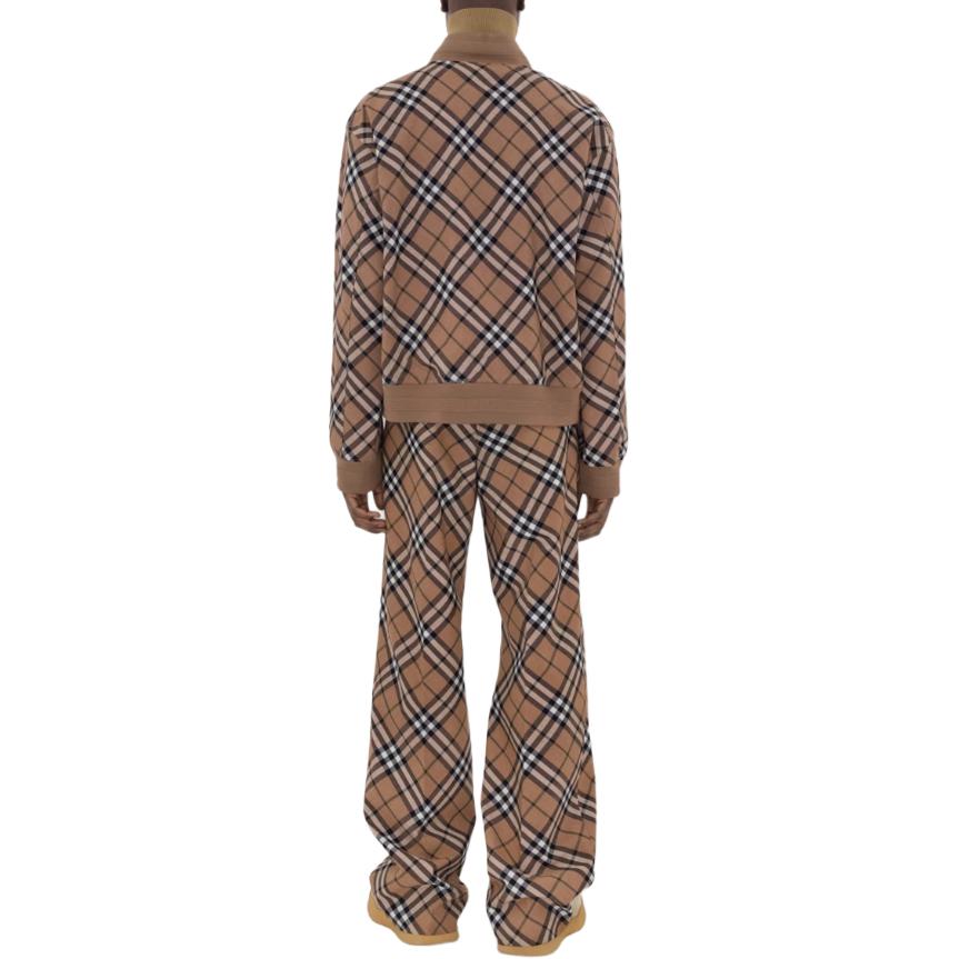 Burberry Check Wool Blend Harrington Jacket Brown  Zip-Up Coat. 80929631 圖 5