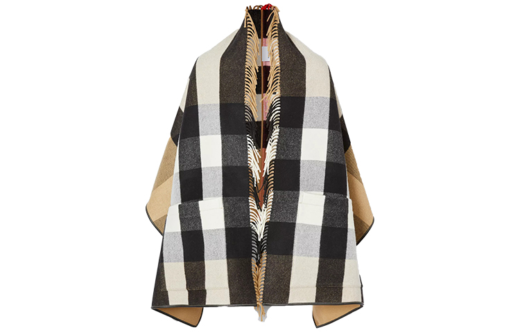 Order Burberry Check Wool Blend Jacquard Shawl Unisex Couple's Edition 80219491