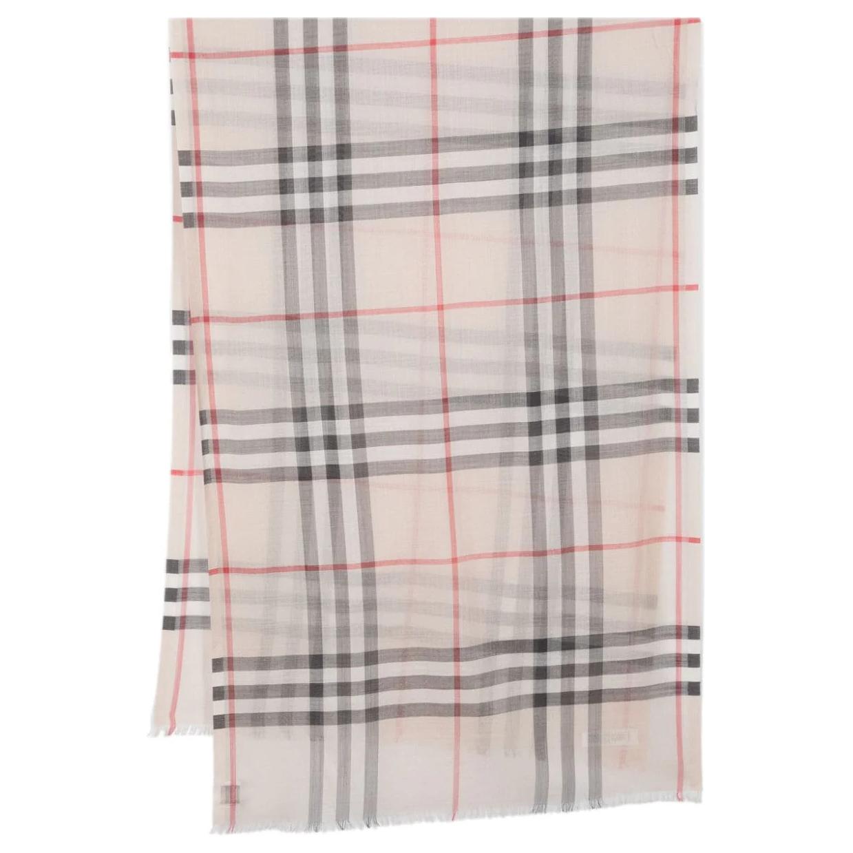 Burberry Check Wool Blend Scarf Beige Unisex Couple Style 8078782A5129 圖 2