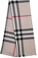 Lookbook Burberry 格紋羊毛混紡圍巾 米色 男女情侶款 8078782A5129