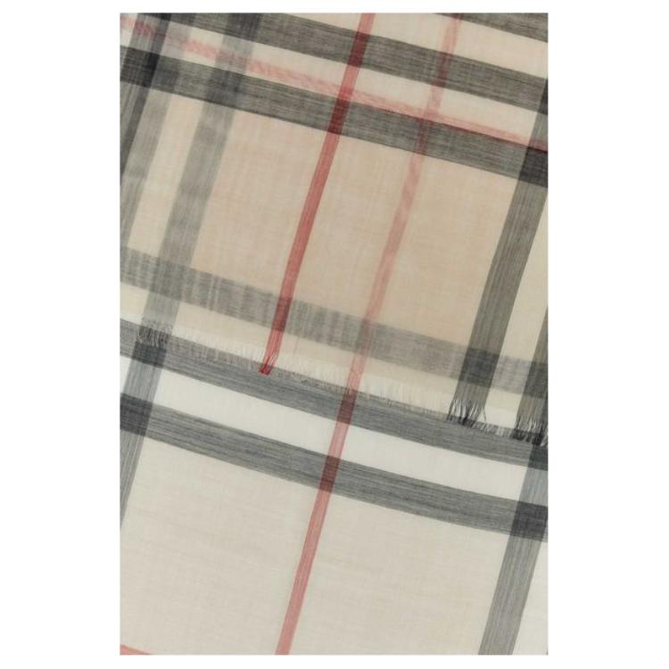 Burberry Check Wool Blend Scarf Beige Unisex Couple Style 8078782A5129 圖 6