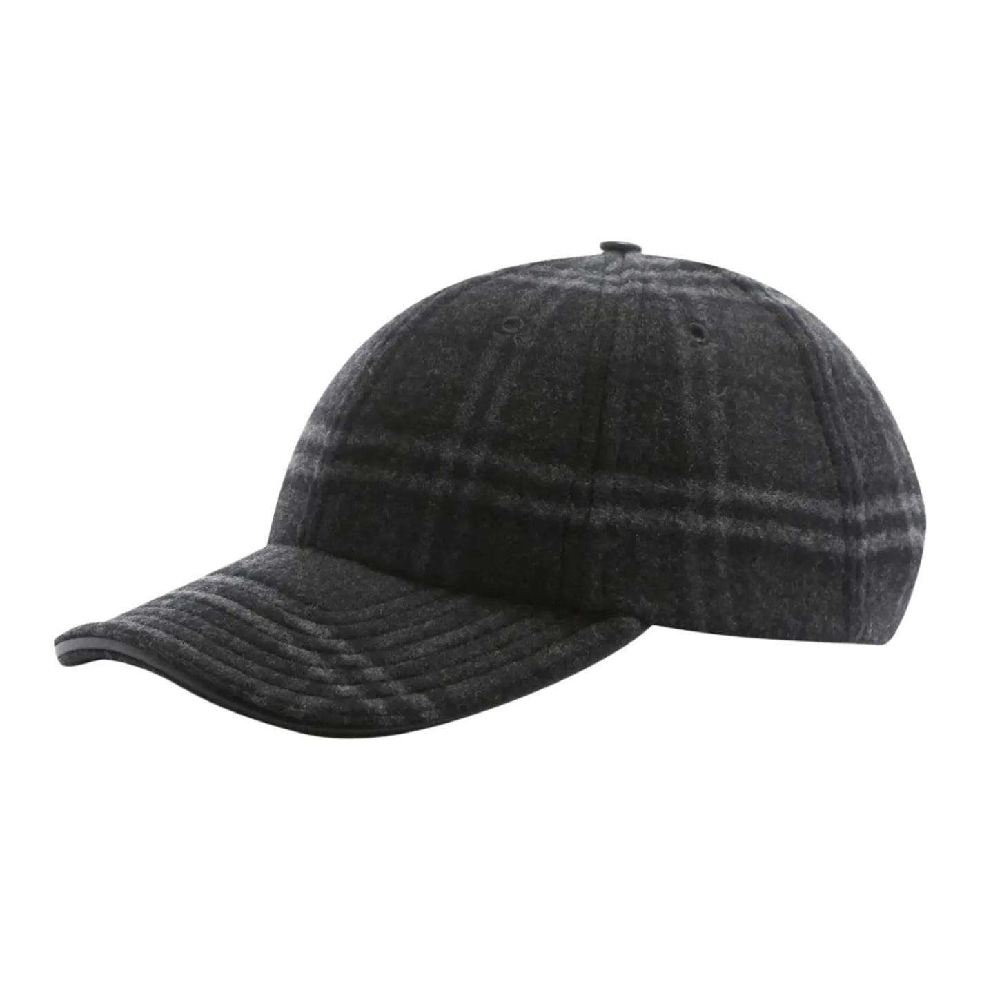 Burberry Check Wool Cap Unisex Couple Style - Gray. 80440681003